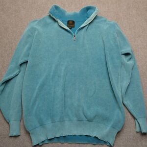 F/X Fusion Thermal Shirt Adult XL Cable Knit 100% Cotton Blue Long Sleeve Mens